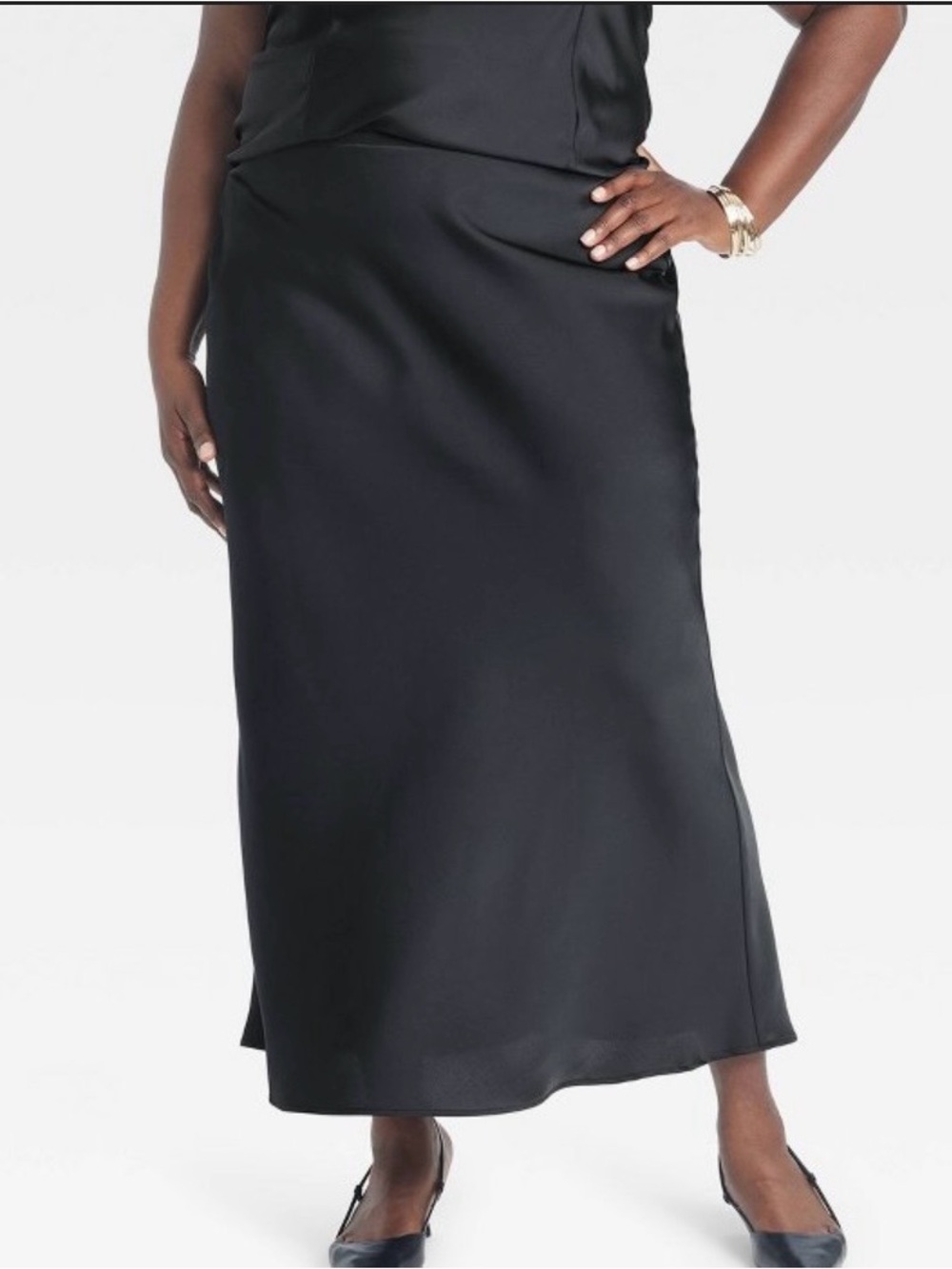 A New Day Women's Maxi Slip A-Line Skirt Size 4x Elegant Everyday Style Classic
